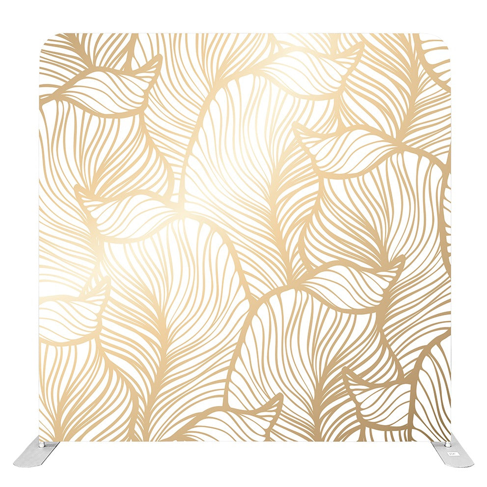 White & Gold  Leaf Art Deco (01) - Pillowcase Backdrop