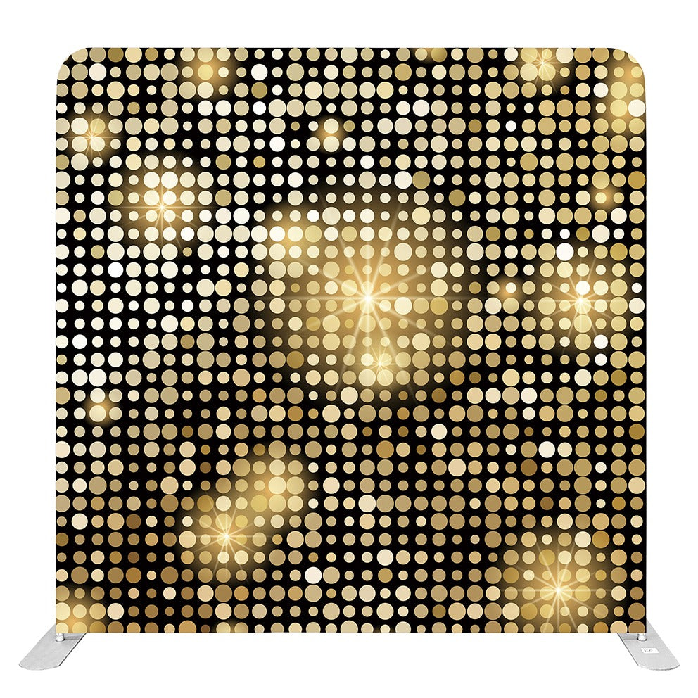 Black & Gold Circles  (01) - Pillowcase Backdrop